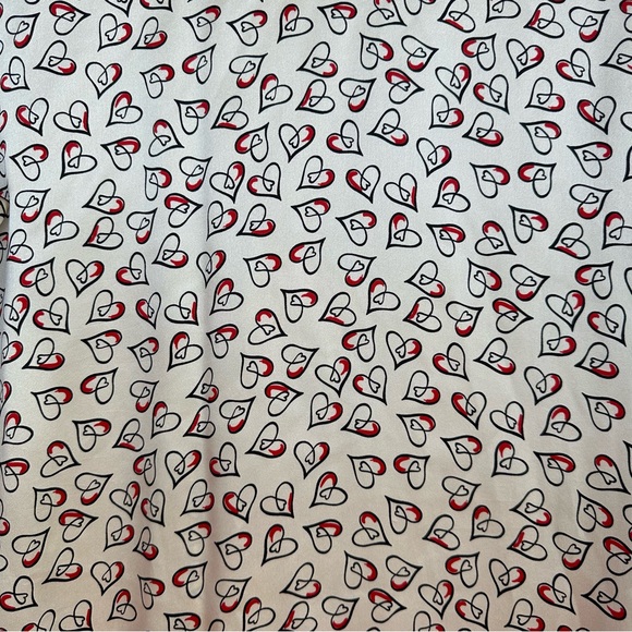 Escada Long Sleeve Heart Patterned Silk Blouse - Picture 6 of 11